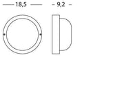 Resin ceiling lamp echo line round white