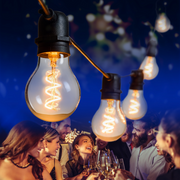 Party Light 36V 10 A60 E27 Spiral Filament LED 4+5m Christmas Lights