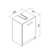 Base unit Solo11 white reversible door