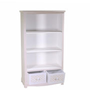 Lubecca bookcase 3 shelves and 2 drawers cm72x37xh130
