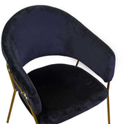 Rotterdam black velvet armchair h82 cm