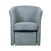 Fabric armchair with removable pouf DJERBA Light Gray 63,5x 62,5x h76 cm