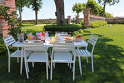 Las vegas white aluminum outdoor chair cm 49x 58 x h45 - 88