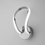 Wall lamp in metal and aluminum Polished Chrome Integrated LED 21x h20 cm