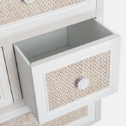 Chest of drawers 5 drawers MONTIEL rustic style antique white 72.5h cm