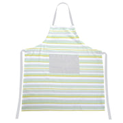 Yarn-dyed green stripe apron cm80x90