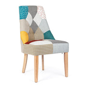 2x Fusion style upholstered wooden chair