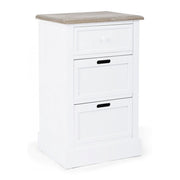 Three drawers MDF cabinet White DOROTEA 47,5x40x h80 cm