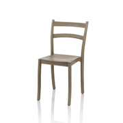 Samara Chair in Tortora Polypropylene with 2 Horizontal Bands Backrest