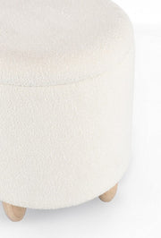 Zena White Storage Stool