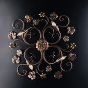 Ceiling light rosettes in iron Brown Gold four lights 76x67x h17 cm
