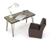 Atlantide concrete and metal desk 130 x 65 cm