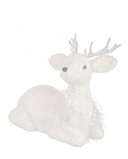 White Sitting Reindeer Jolin 30x33H
