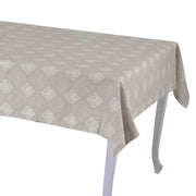 Rectangular beige venice brocade tablecloth cm140x180