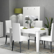 Extendable table White Larch MEGARON 120 - 160X80 cm