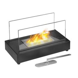 Decorative Bioethanol Fireplace Black 355 x 180 x 205 mm