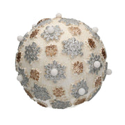 Resin Christmas decoration with led spherecmø25h28