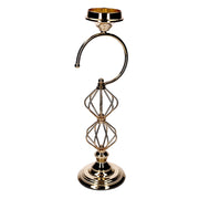 Gold metal candle holder cm16x15h49