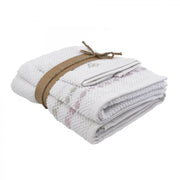 Blanche pink cotton towel set, 3 pieces