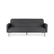 Three seater sofa bed in black fabric BRIDJET 200x82x h81 cm
