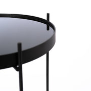 Black metal table 38 x 38 x h 43 cm