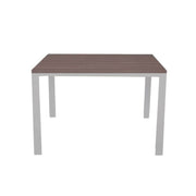 Rectangular table 120x80 with white structure and Monster gray larch top