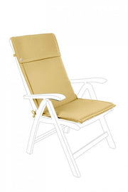 Mustard poly cushion with button detail 50x120 cm high back