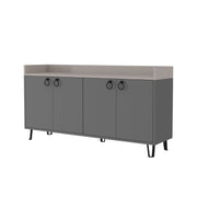 Sideboard 4 anthracite dove gray doors 140x36x80 h