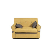 Tokyo 2-seater sofa in mustard fabric