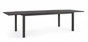 HILDE outdoor table in Anthracite aluminum Extendable 200-300x100x h75 cm