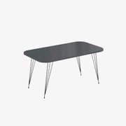 Reeta anthracite rectangular coffee table and black legs