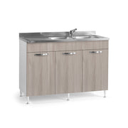 Reversible elm 3-door kitchen sink Cm 120x50xH 85