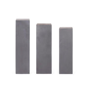 Set of 3 square anthracite Melange garden furniture columns