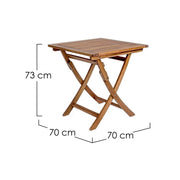 Noemi folding table for outdoor in acacia wood 70x70x h73 cm Iperbriko