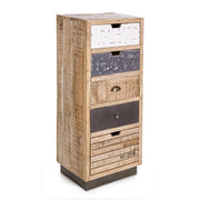 Tudor 5-drawer industrial style chest of drawers