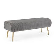 Selena gray velvet 2-seater bench