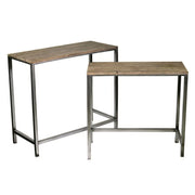 Rectangular metal wood console table cm 39 x 88.5 x h 80