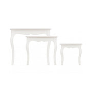 Classic set of 3 Clorine coffee tables in wood