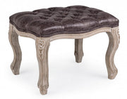 2x Dark stool in classic style fabric