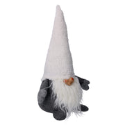 Gray fabric gnome 16x14h36 cm