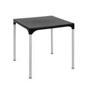 Prime black polypropylene square table 70x70