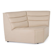 Beige corner armchair in design style wood