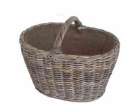 Cloe oval basket gr cm64x47h47-37 with jute lining
