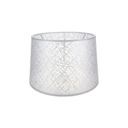 Deco lampshade ASZ1181 white fabric with embroidery motif