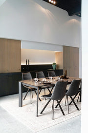 Modern dark gray Panama carpet 160x230 cm