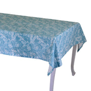 Petroleum blue wild rose tablecloth cm140x240