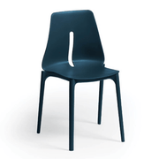 Oblong chair in petroleum polypropylene