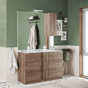 Salemi120 double bathtub bathroom cabinet in mercure oak