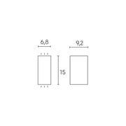 Applique 2 Lights Gu10 graphite bobo line