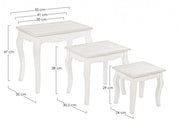 Classic set of 3 Clorine coffee tables in wood